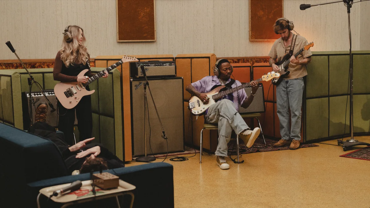 Turnstile recording in a studio